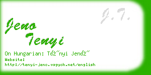 jeno tenyi business card